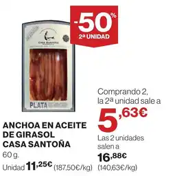 Supercor CASA SANTOÑA Anchoa en aceite de girasol oferta