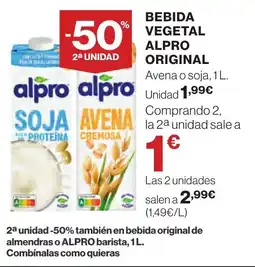 Supercor ALPRO Bebida vegetal original oferta