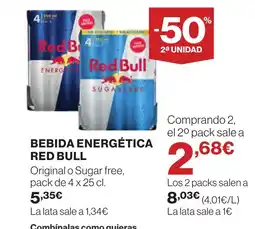 Supercor RED BULL Bebida energética oferta