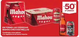 Supercor En todas las cervezas mahou cinco estrellas oferta