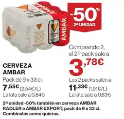 Supercor AMBAR Cerveza oferta
