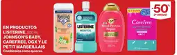 Supercor En productos listerine, 500 ml, johnson's baby, carefree, ogx y le petit marseillais oferta