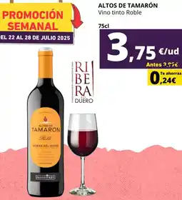 Tu Trébol Hipermercados Altos de tamarón - vino tinto roble oferta