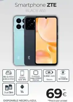Tien 21 ZTE Smartphone BLADE A55 oferta