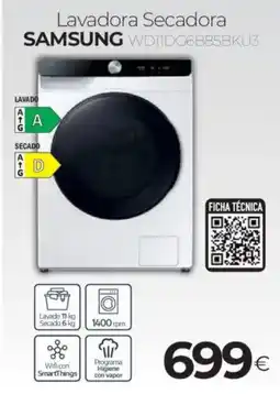 Tien 21 SAMSUNG Lavadora Secadora WD11DG6B85BKU3 oferta