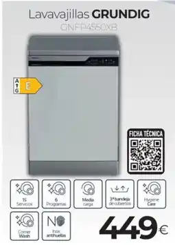 Tien 21 GRUNDIG Lavavajillas GNFP4550XB oferta
