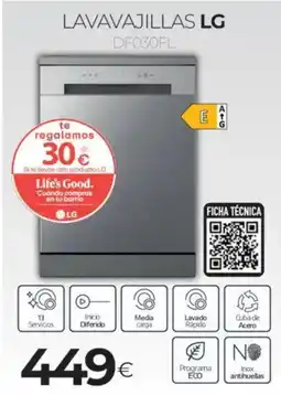 Tien 21 LG Lavavajillas df030fl oferta