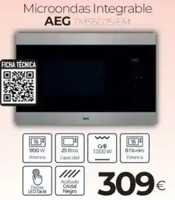 Tien 21 AEG Microondas Integrable TMS5G25IEM oferta