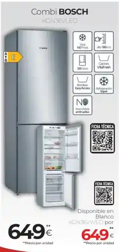 Tien 21 BOSCH Combi KGN36VLED oferta