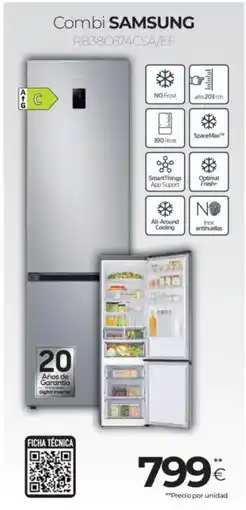 Tien 21 SAMSUNG Combi RB38C674CSA/EF oferta