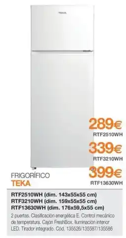 Expert TEKA Frigorífico oferta
