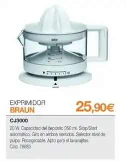 Expert BRAUN Exprimidor oferta