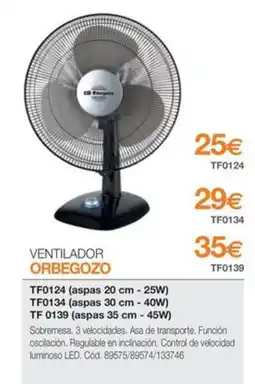 Expert ORBEGOZO Ventilador oferta