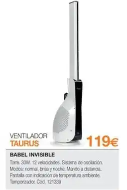 Expert TAURUS Ventilador oferta