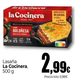 Unide Supermercados LA COCINERA Lasaña oferta