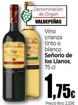 Unide Supermercados Vino crianza Señorío de los Llanos, oferta