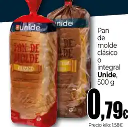 Unide Supermercados UNIDE Pan de molde clásico integral oferta