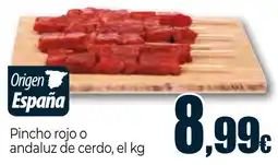 Unide Supermercados Pincho rojo o andaluz de cerdo oferta