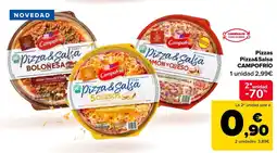 Carrefour CAMPOFRÍO Pizzas Pizza&Salsa oferta