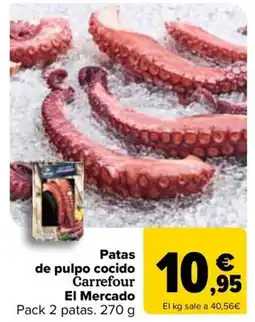 Carrefour Patas de pulpo cocido Carrefour El Mercado oferta