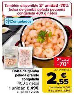 Carrefour Bolsa de gamba pelada grande congelada oferta