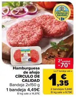 Carrefour CÍRCULO DE CALIDAD Hamburguesa de añojo oferta