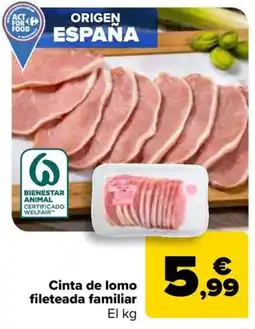 Carrefour Cinta de lomo fileteada familiar oferta