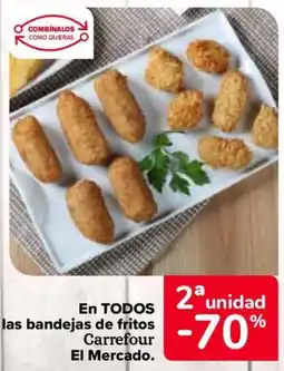 Carrefour En todos las bandejas de fritos carrefour el mercado. oferta