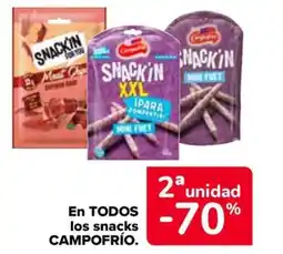 Carrefour CAMPOFRÍO En todos los snacks oferta