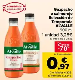 Carrefour ALVALLE Gazpacho o salmorejo Selección de Temporada oferta