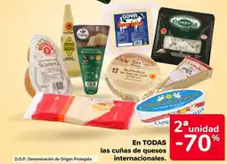 Carrefour En todas las cuñas de quesos internacionales. oferta