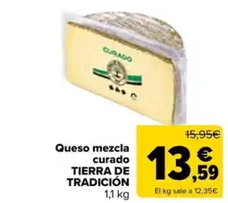 Carrefour TIERRA DE TRADICIÓN Queso mezcla curado oferta