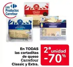 Carrefour En TODAS las cortaditas de queso Carrefour Classic y Extra. oferta