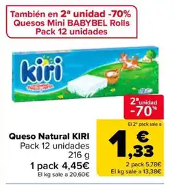 Carrefour KIRI Queso Natural oferta