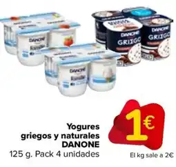 Carrefour DANONE Yogures griegos y naturales oferta