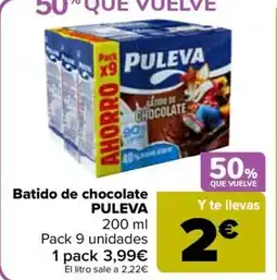 Carrefour PULEVA Batido de chocolate oferta