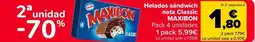 Carrefour MAXIBON Helados sandwich nata Classic oferta
