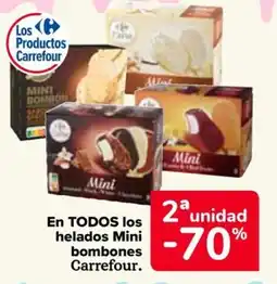 Carrefour En todos los helados mini bombones carrefour. oferta
