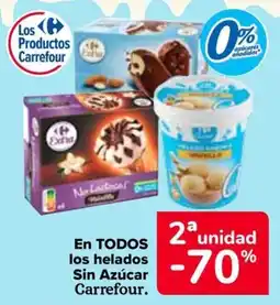 Carrefour En todos los helados sin azúcar carrefour. oferta