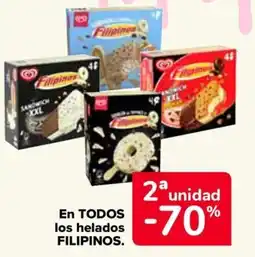Carrefour FILIPINOS En todos los helados oferta