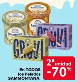 Carrefour SAMMONTANA En todos los helados oferta