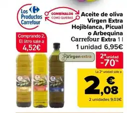 Carrefour Aceite de oliva Virgen Extra Hojiblanca, Picual o Arbequina Carrefour Extra oferta