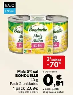 Carrefour BONDUELLE Maíz 0% sal oferta