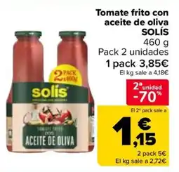 Carrefour SOLÍS Tomate frito con aceite de oliva oferta