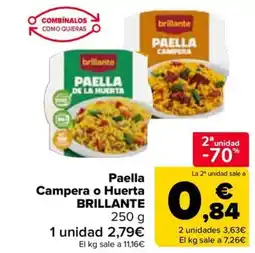 Carrefour BRILLANTE Paella Campera o Huerta oferta