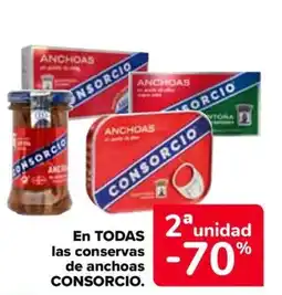 Carrefour CONSORCIO En todas las conservas de anchoas oferta