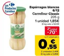 Carrefour Espárragos blancos 6/12 Carrefour Classic oferta