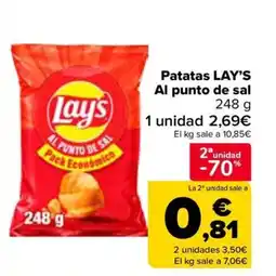 Carrefour LAY'S Patatas Al punto de sal oferta