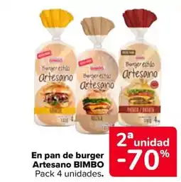 Carrefour BIMBO En pan de burger Artesano oferta