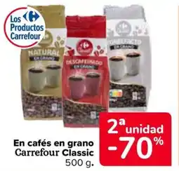 Carrefour En cafés en grano Carrefour Classic oferta
